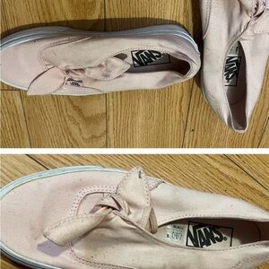 Vans Blush Canvas Bow Sneakers
